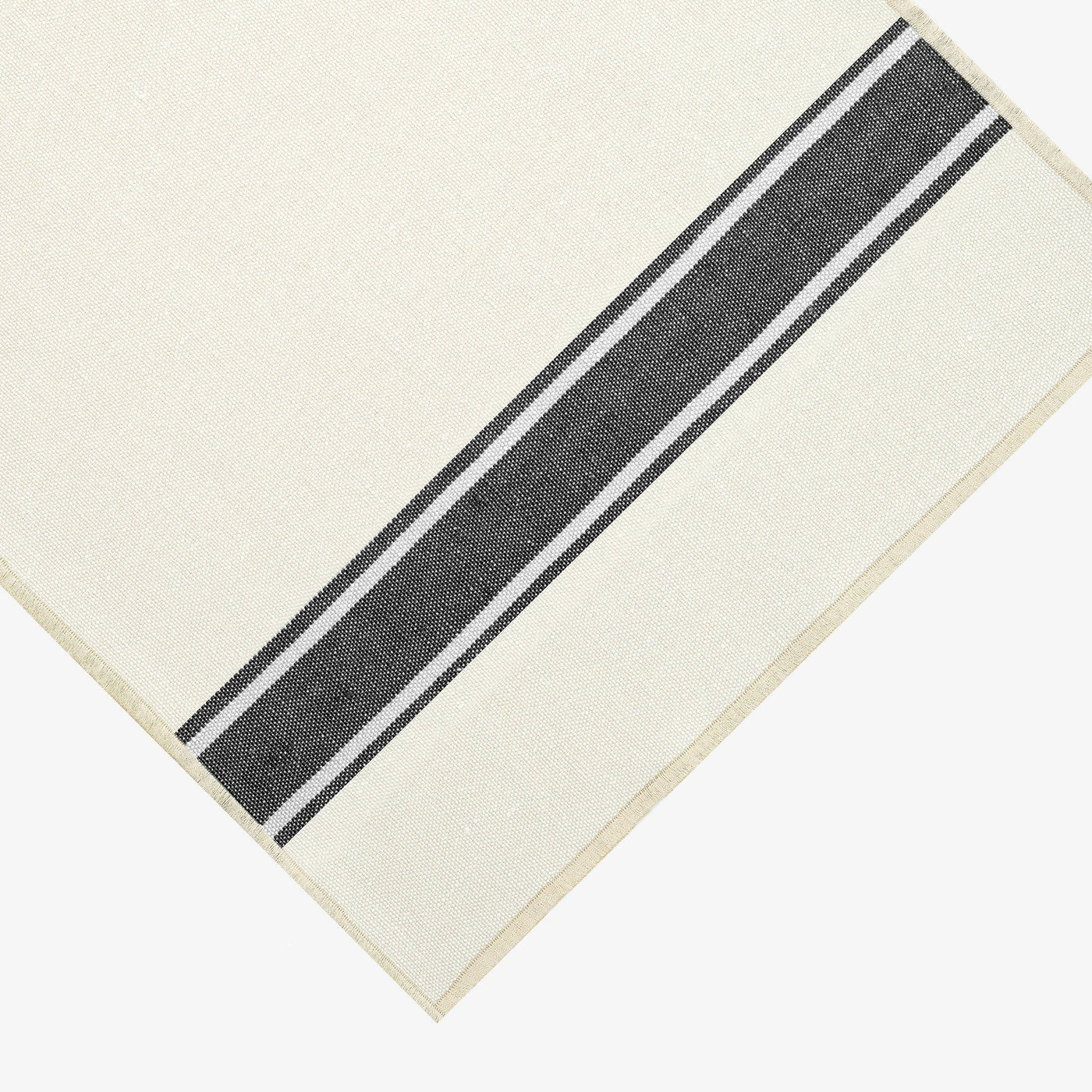 Mary Set of 2 Striped Placemats, Natural - Black, 35x46 cm 2