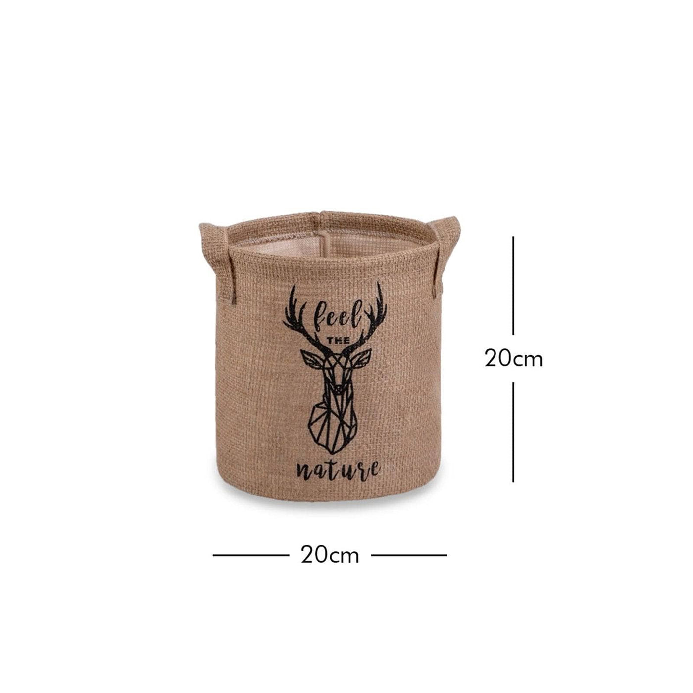 Deer Jute Cylinder Basket 2
