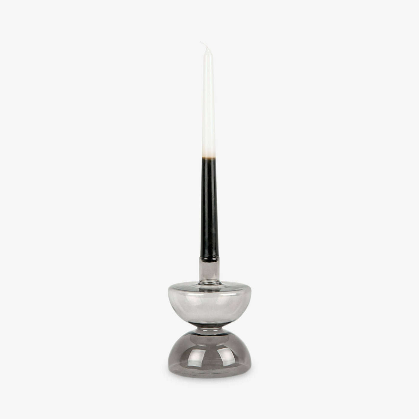 Candle Holder Diabolo Glass, Black 1