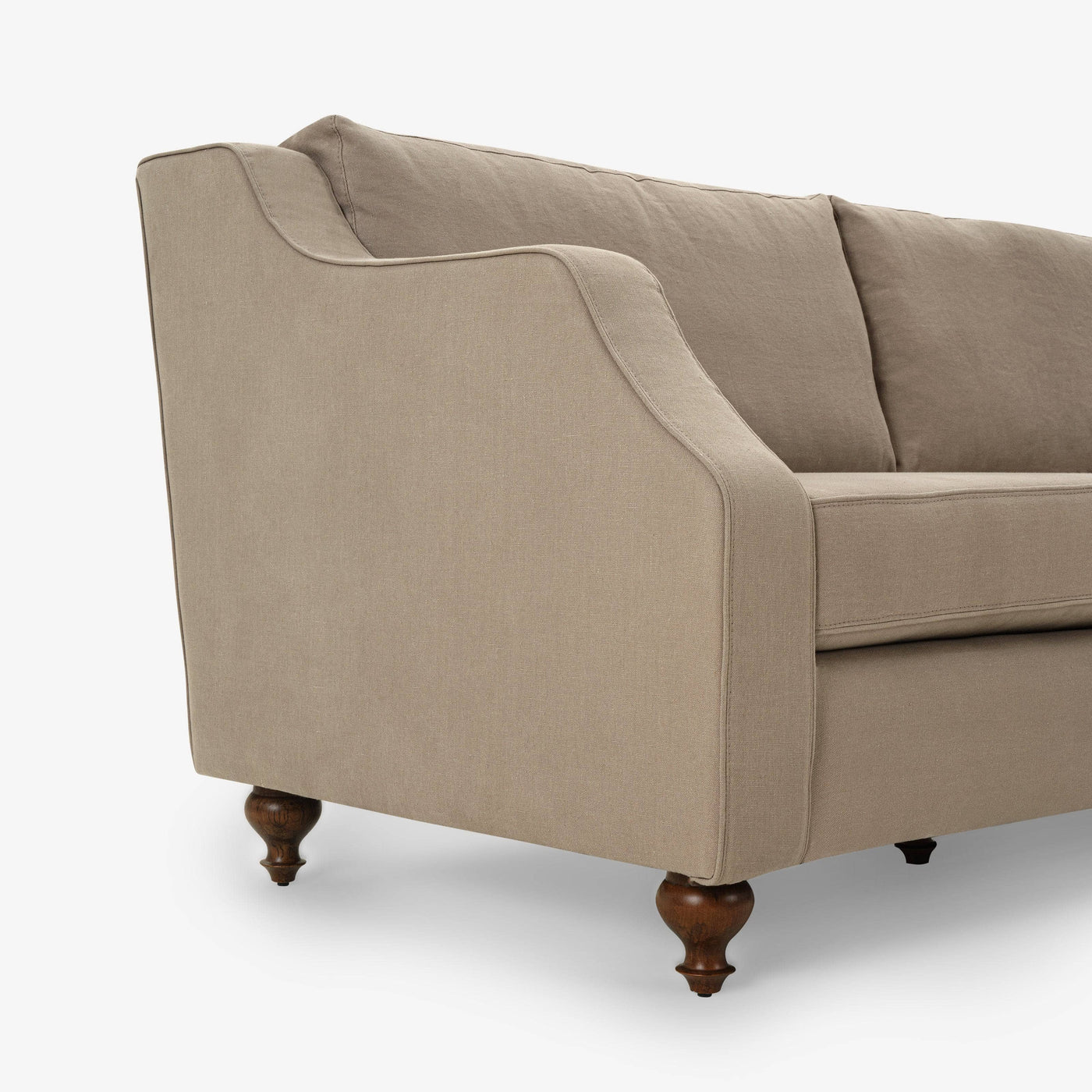 Klimt 3 Seater Linen Sofa, Mink 3 Seater Sofas sazy.com