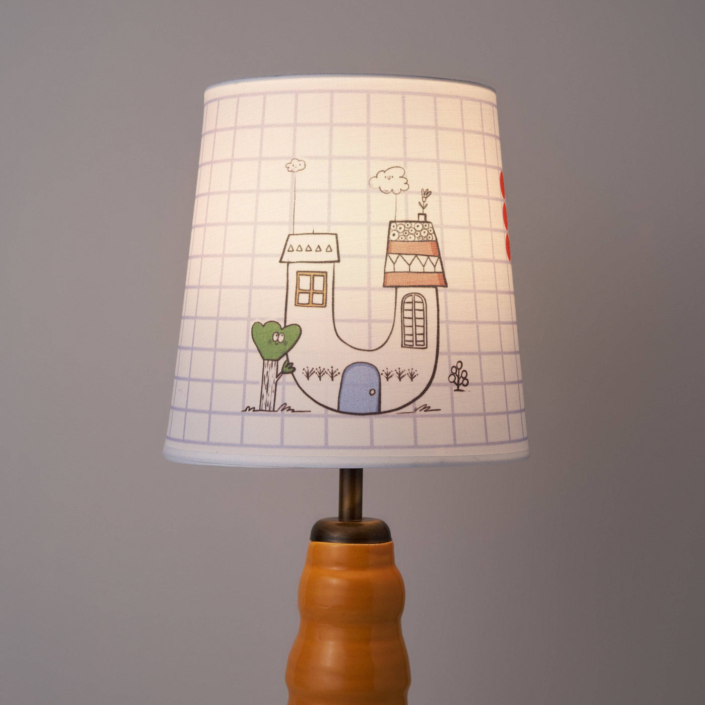 Kids, Notebook Bedside Lamp Shade, White - Blue 6