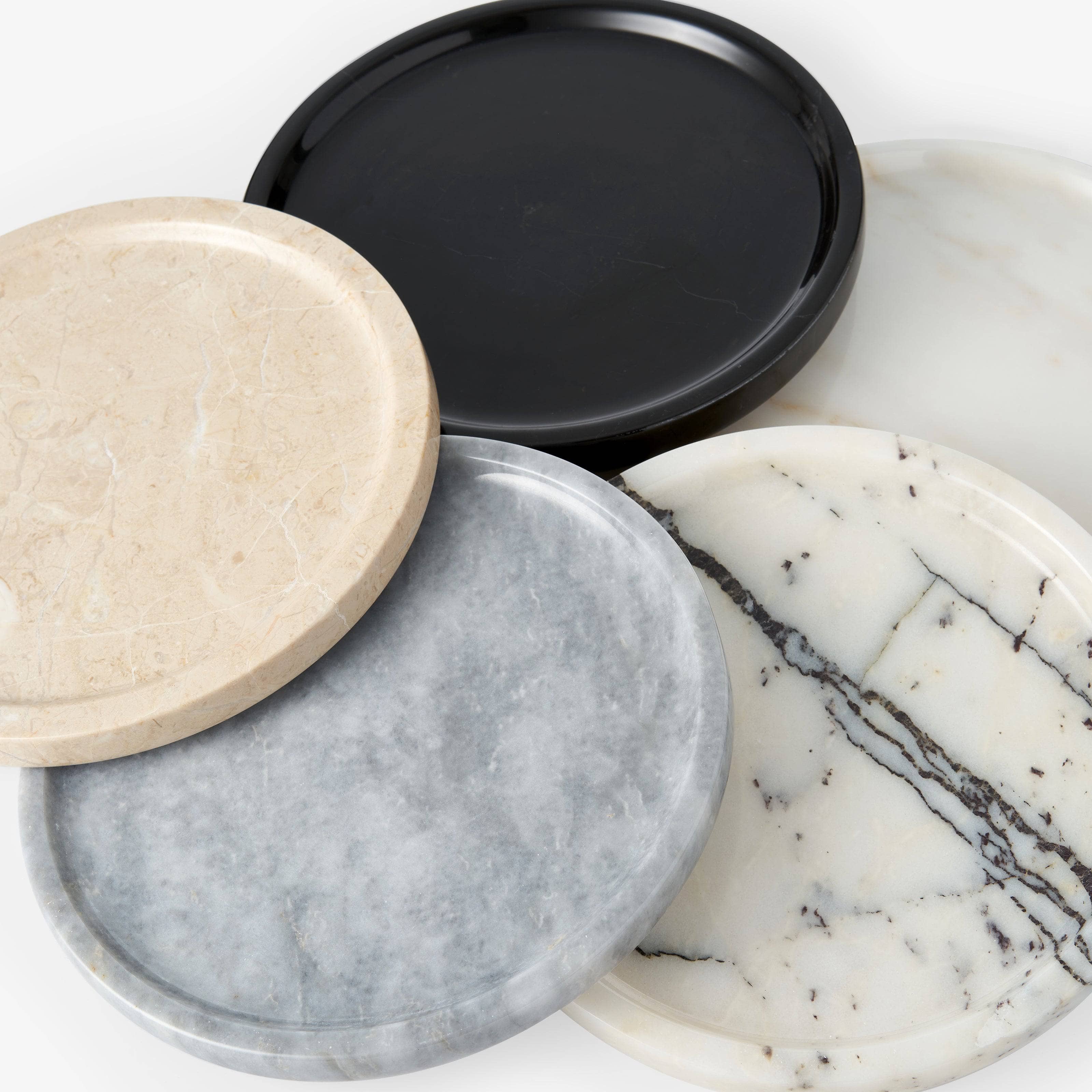 Macerari Marble Round Tray, Black Bathroom Accessories sazy.com