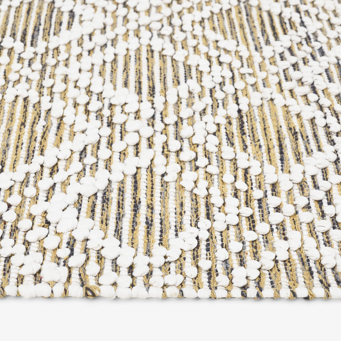Sullivan Handwoven Geometric Rug, Mustard - White, 120x180 cm Modern Rugs sazy.com