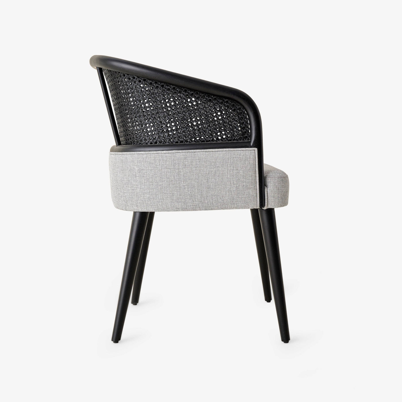 Pisa Rattan Accent Armchair, Black - Light Grey 3
