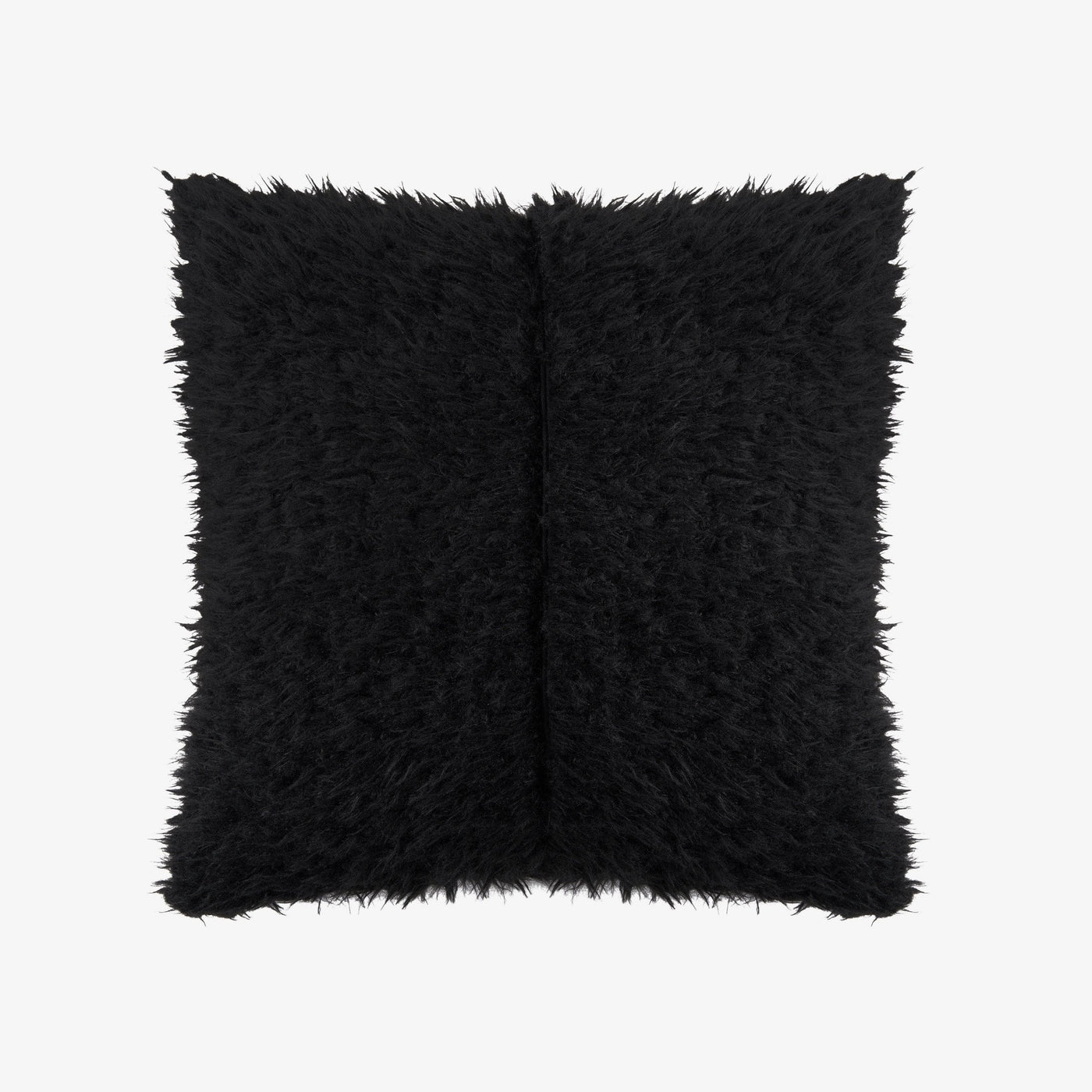Cuddo Faux Fur Cushion Cover, Black, 45x45 cm Cushion Covers sazy.com