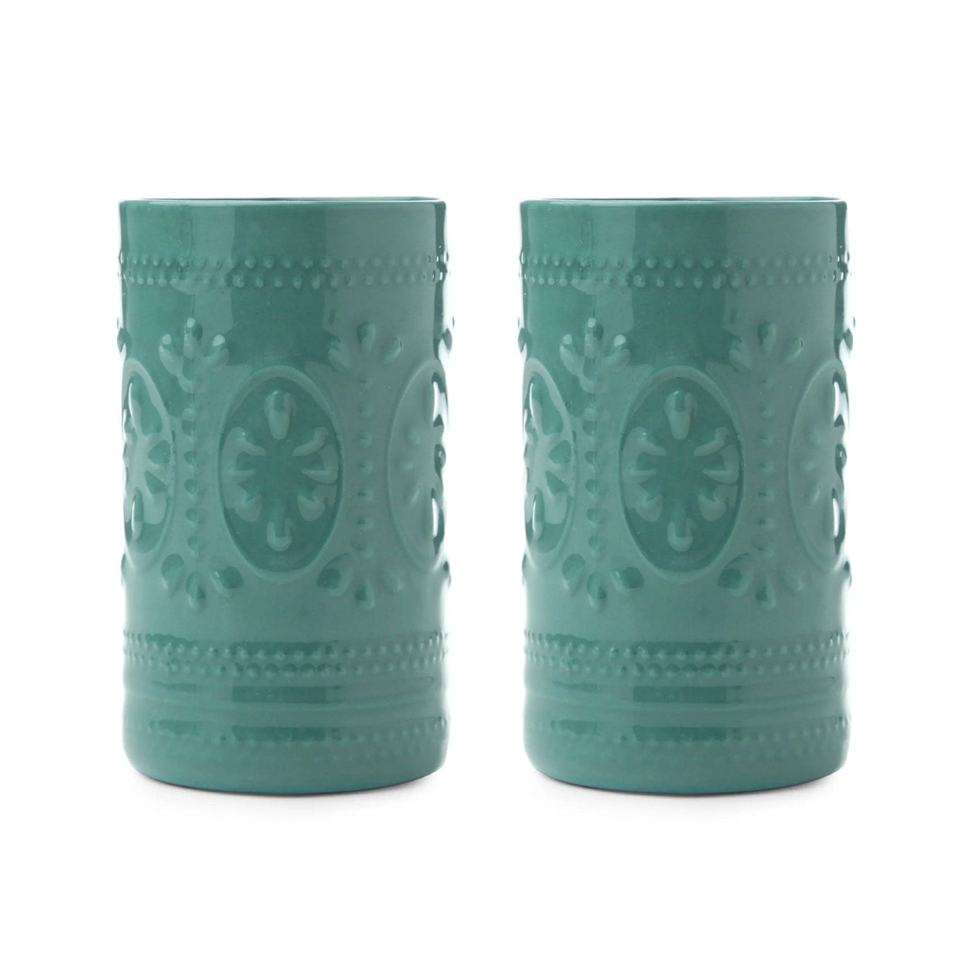 Aurora Set of 2 Handmade Mugs, Green Cups & Mugs sazy.com