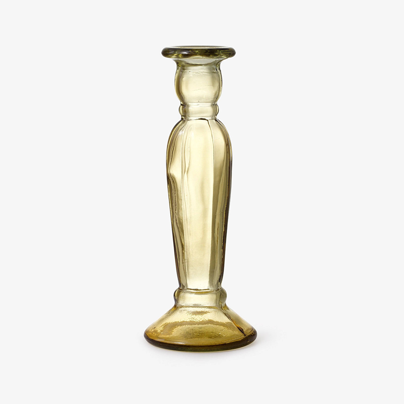 Lumiere Glass Candlestick, Yellow, 22 cm 1