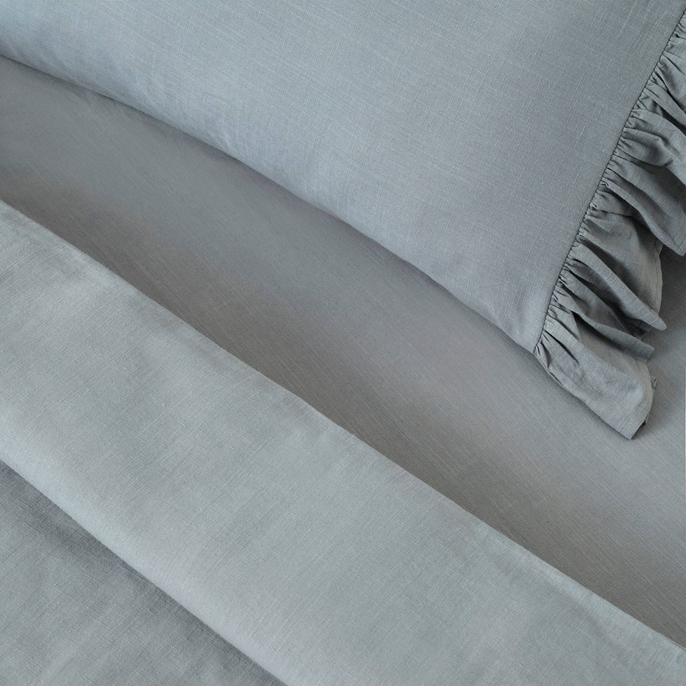 Ruby 100% Turkish Cotton Duvet Cover Set + Fitted Sheet, Anthracite Grey, Super King Size Bedding Sets sazy.com