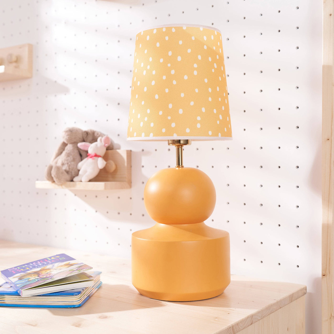 Bird Bedside Lamp Shade, Orange Kids Lighting sazy.com