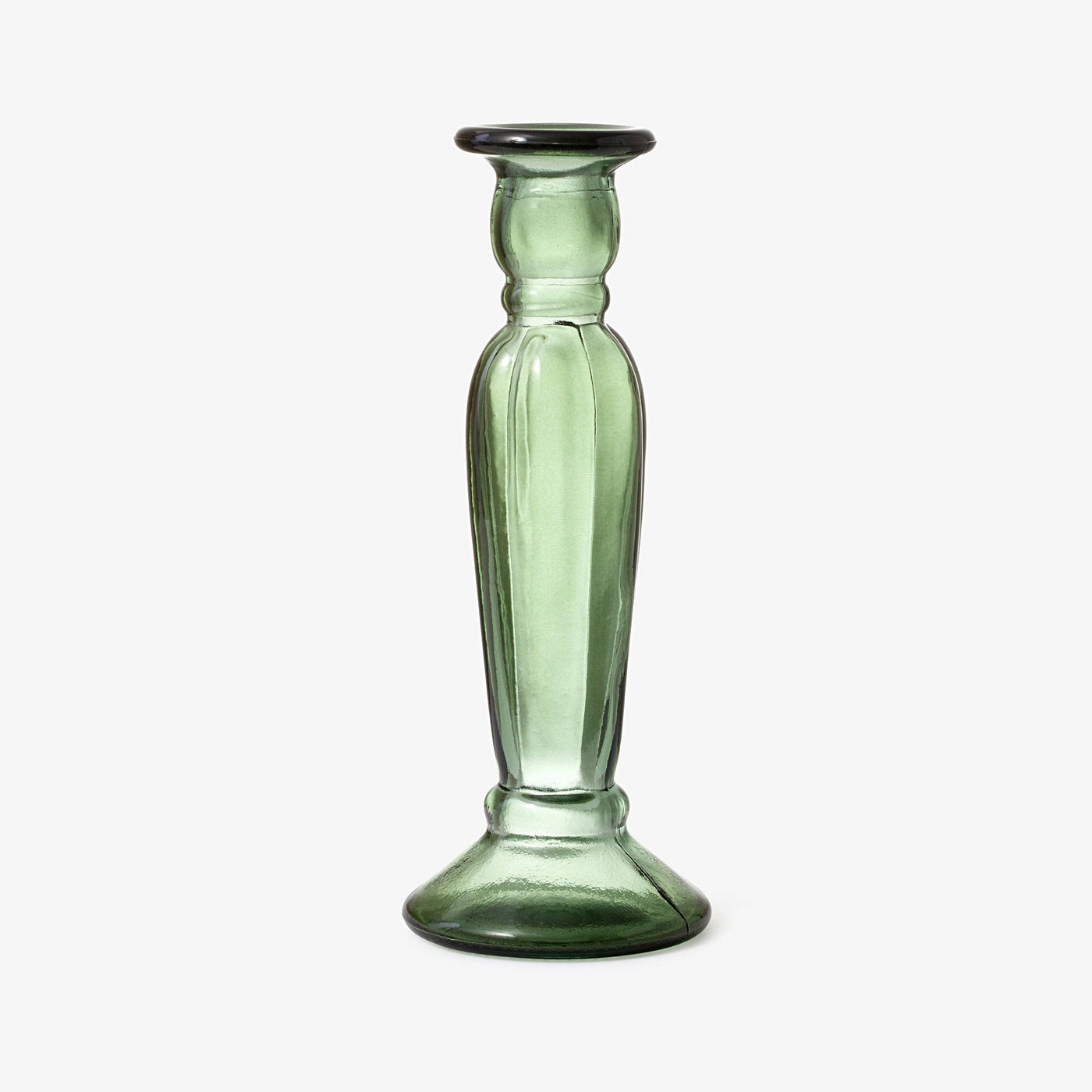 Lumiere Glass Candlestick, Green, 22 cm 1
