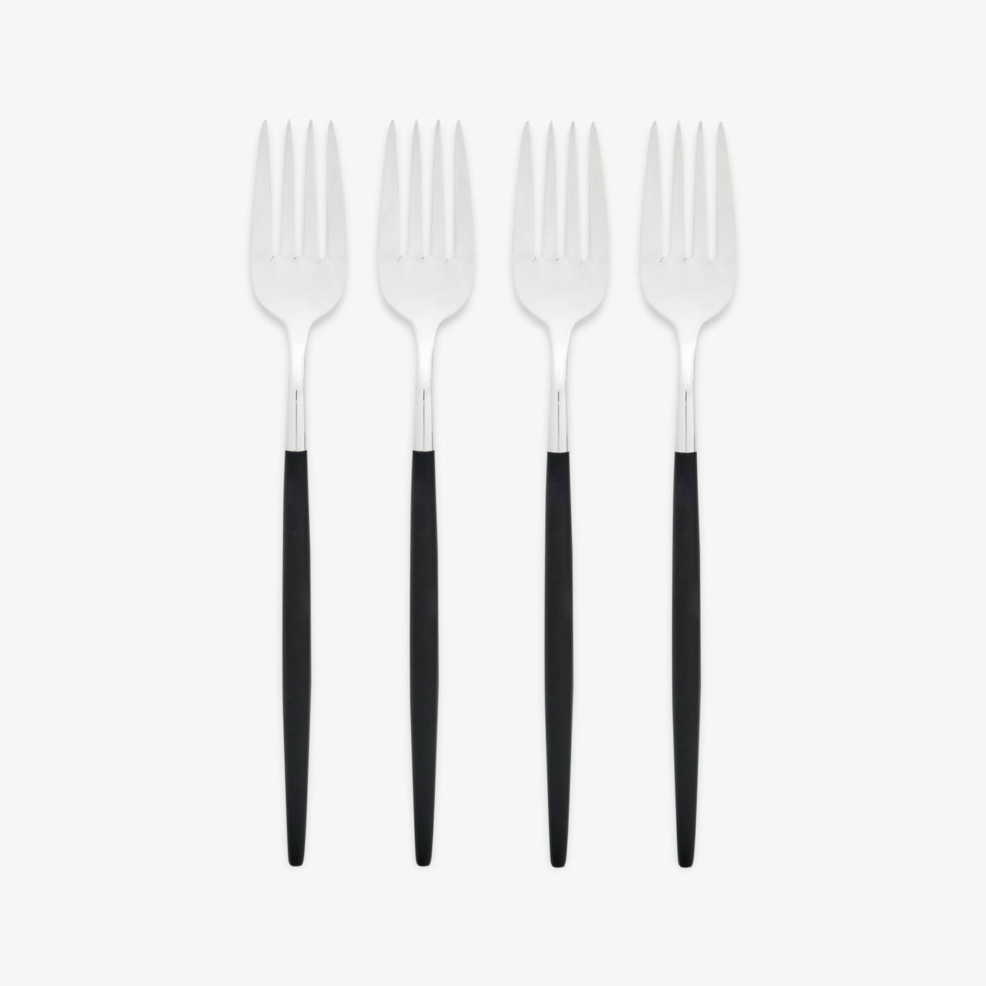 Malmo 4 Piece Stainless Steel Dessert Fork Set, Black Cutlery sazy.com