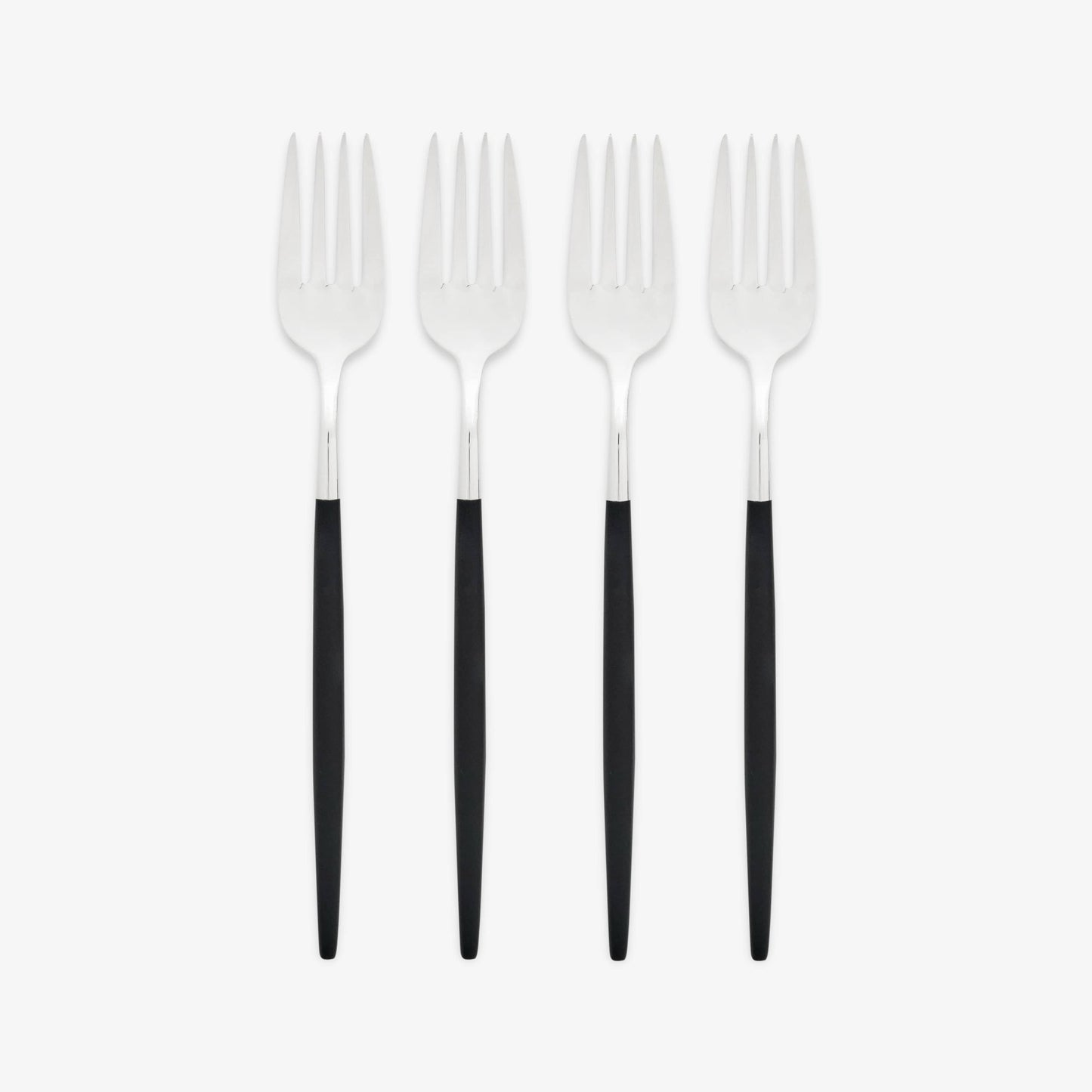 Malmo 4 Piece Stainless Steel Dessert Fork Set, Black Cutlery sazy.com