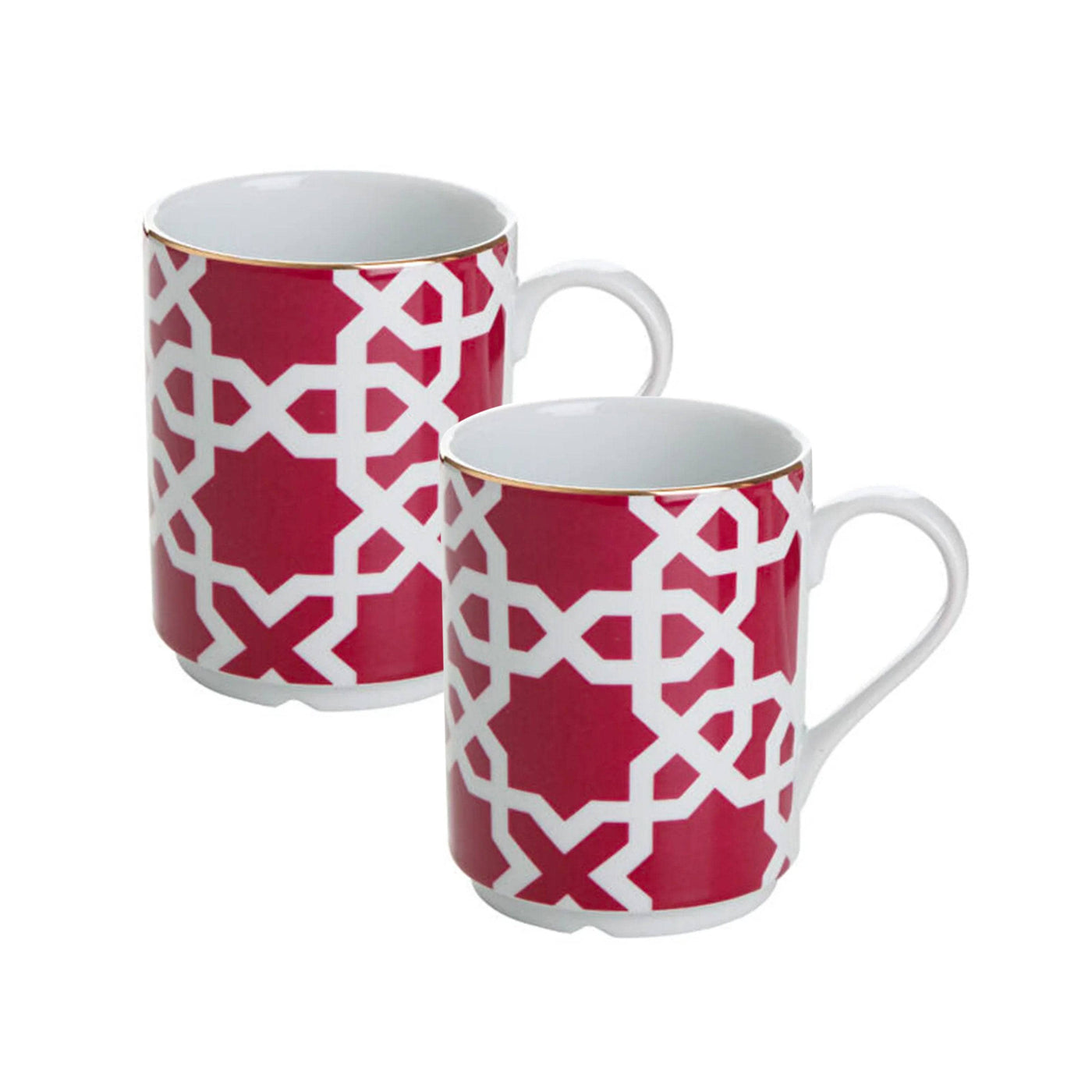 Morocco Set of 2 Mugs, Fuchsia Cups & Mugs sazy.com