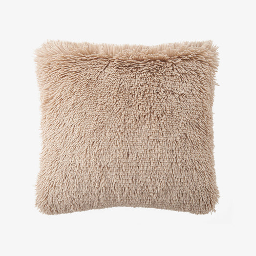 Cuddo Faux Fur Cushion Cover, Beige, 45x45 cm 1