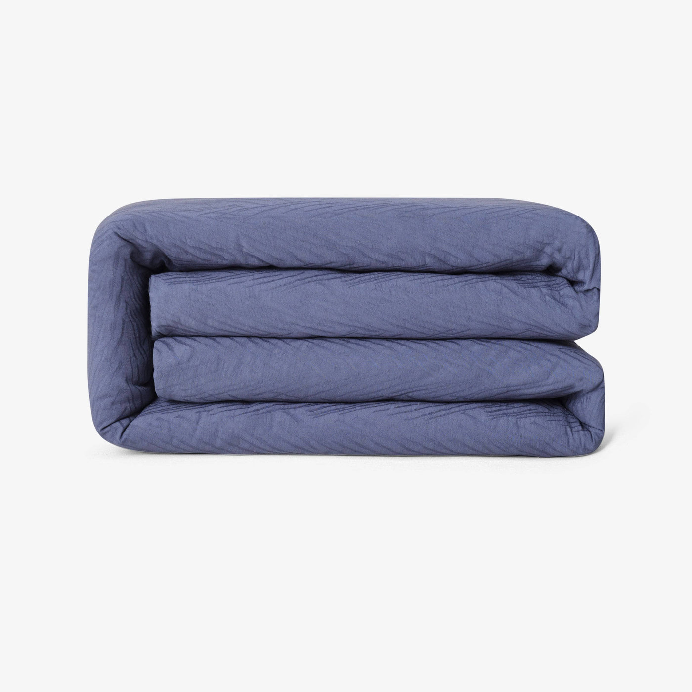 Freddie 100% Turkish Cotton Jacquard 300 TC Duvet Cover Set + Fitted Sheet, Navy, Super King Size 3