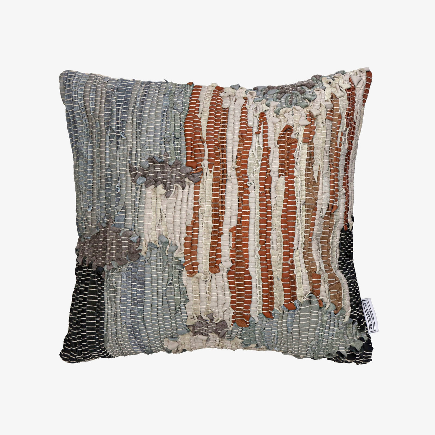 Gaia Leather Cushion, Grey, 45x45 cm 1