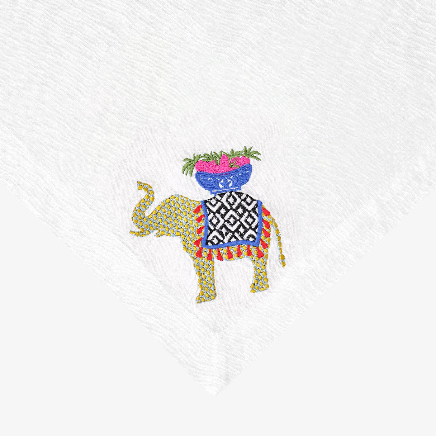 Dara Embroidered Set of 2 Napkin, Off-White, 45x45 cm 3