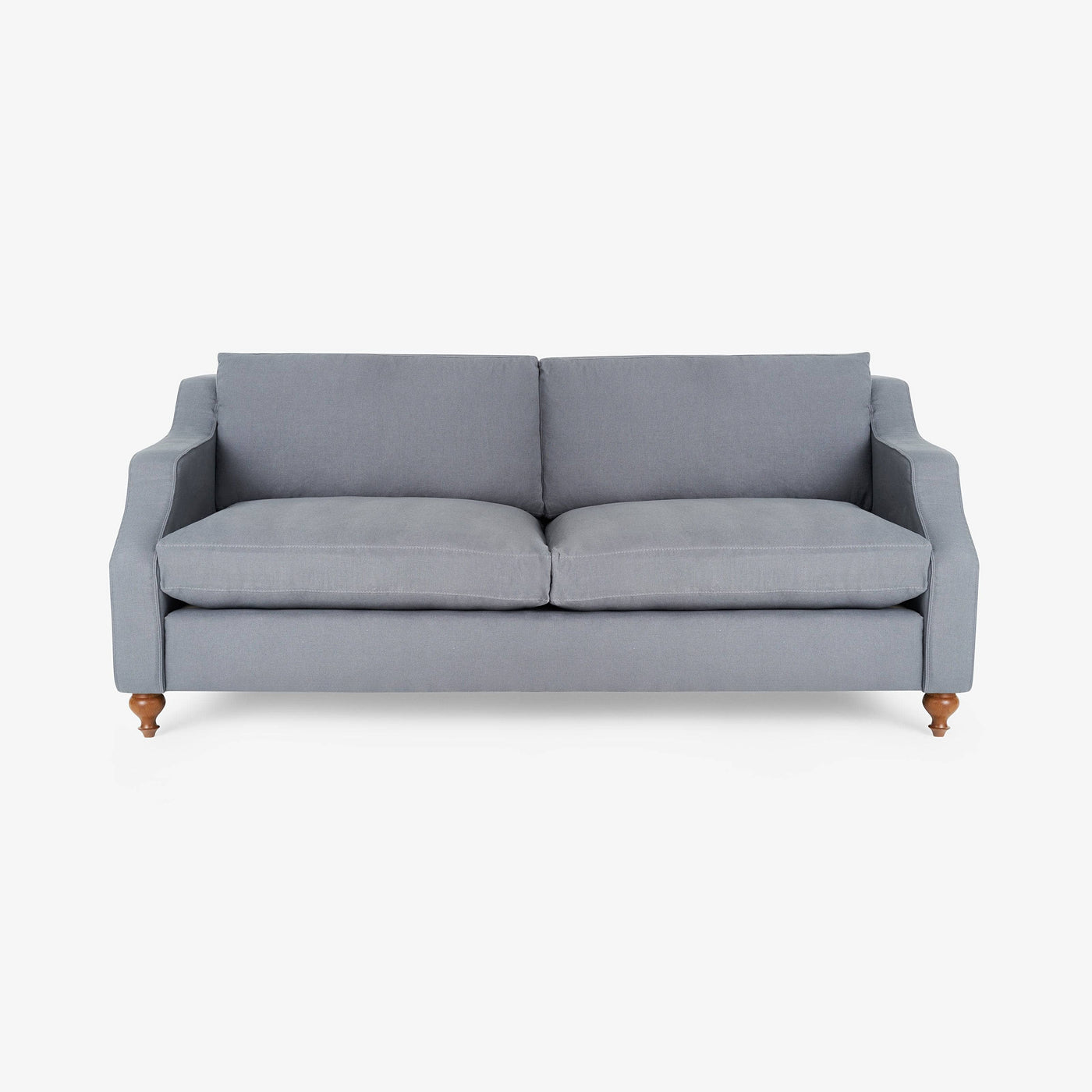 Kristal 3 Seater Linen Sofa, Grey 3 Seater Sofas sazy.com