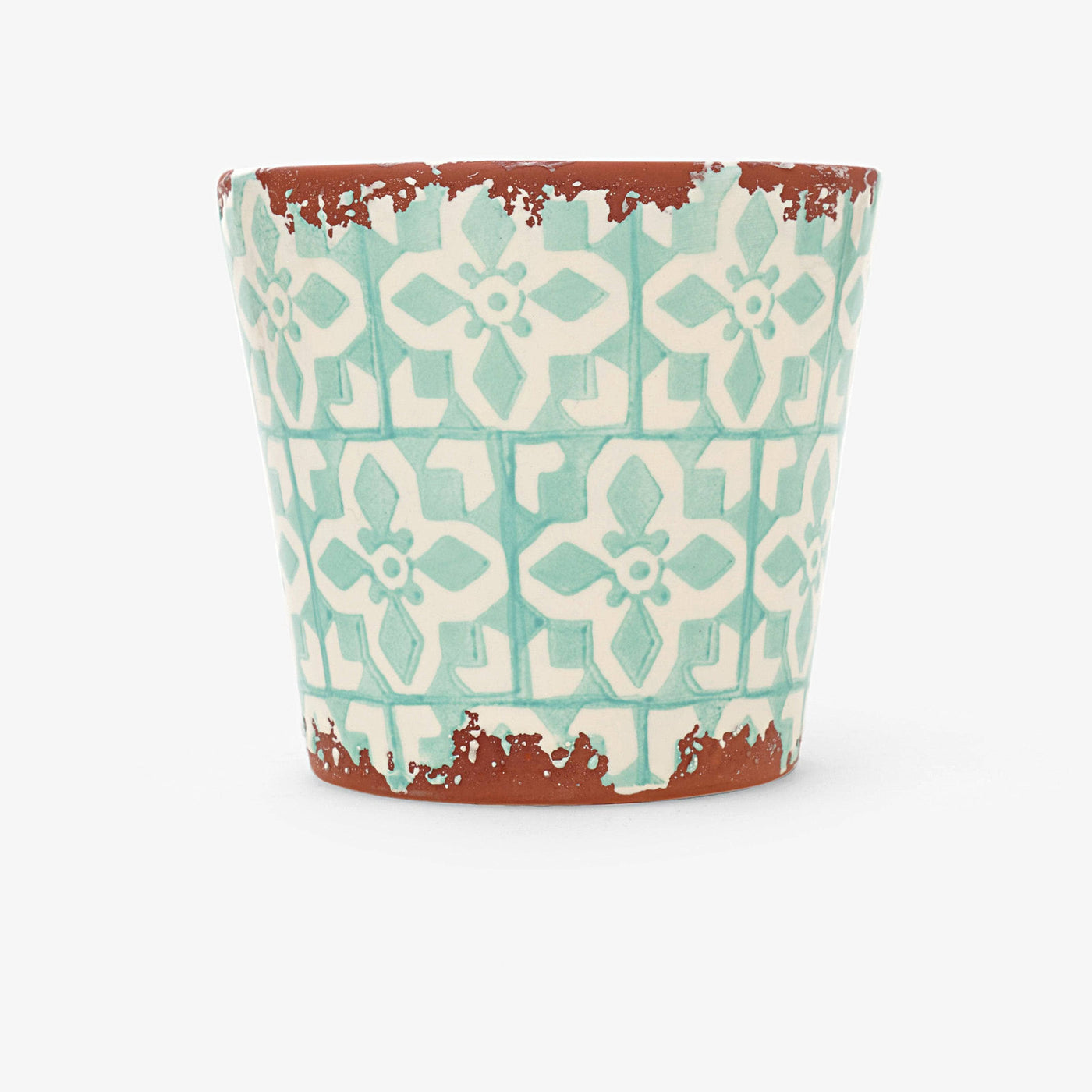 Mosaic Ceramic Pot, Green, 14x14 cm 1