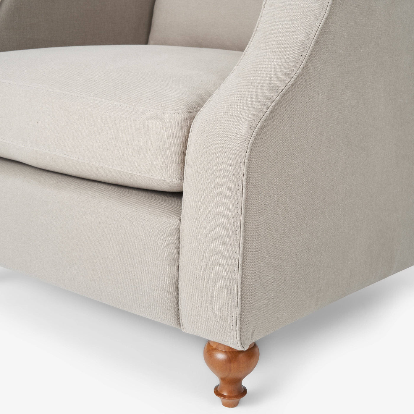Klimt Linen Armchair, Mink Armchairs sazy.com