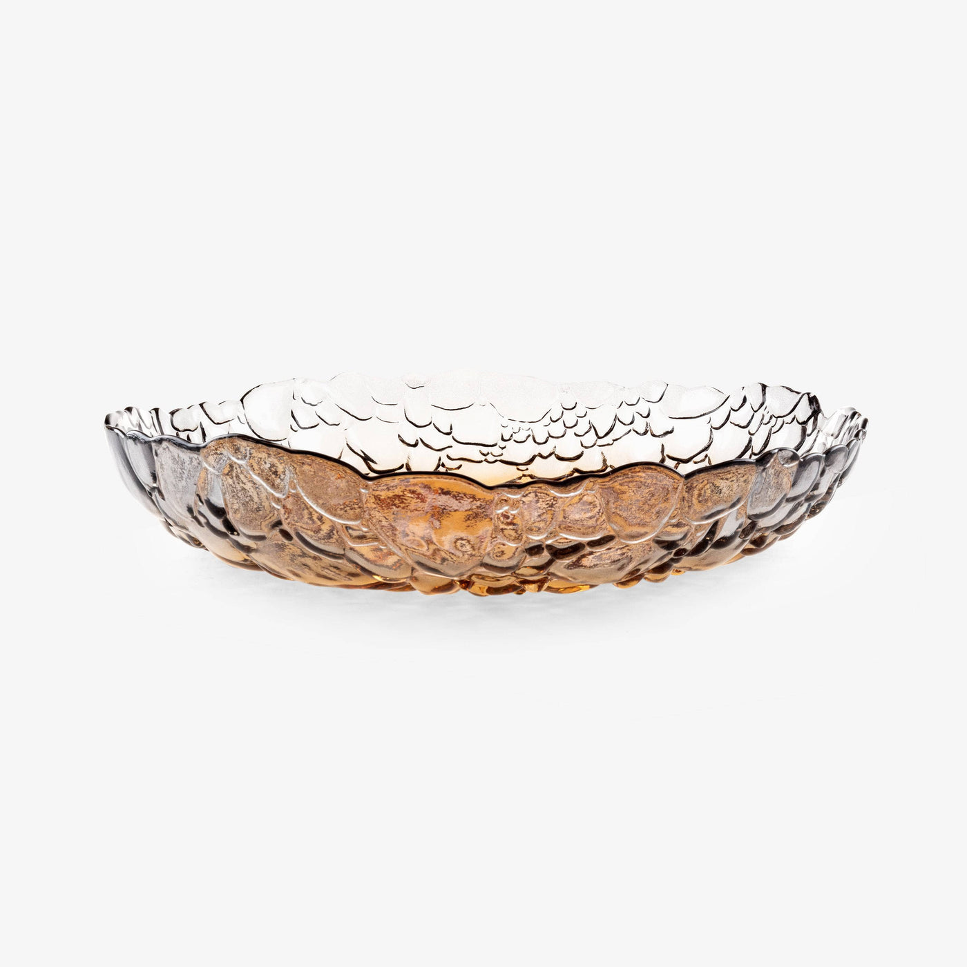 Bombolla Flame Extra Large Decorative Glass Bowl, Amber - Charcoal Decorative Accessories sazy.com