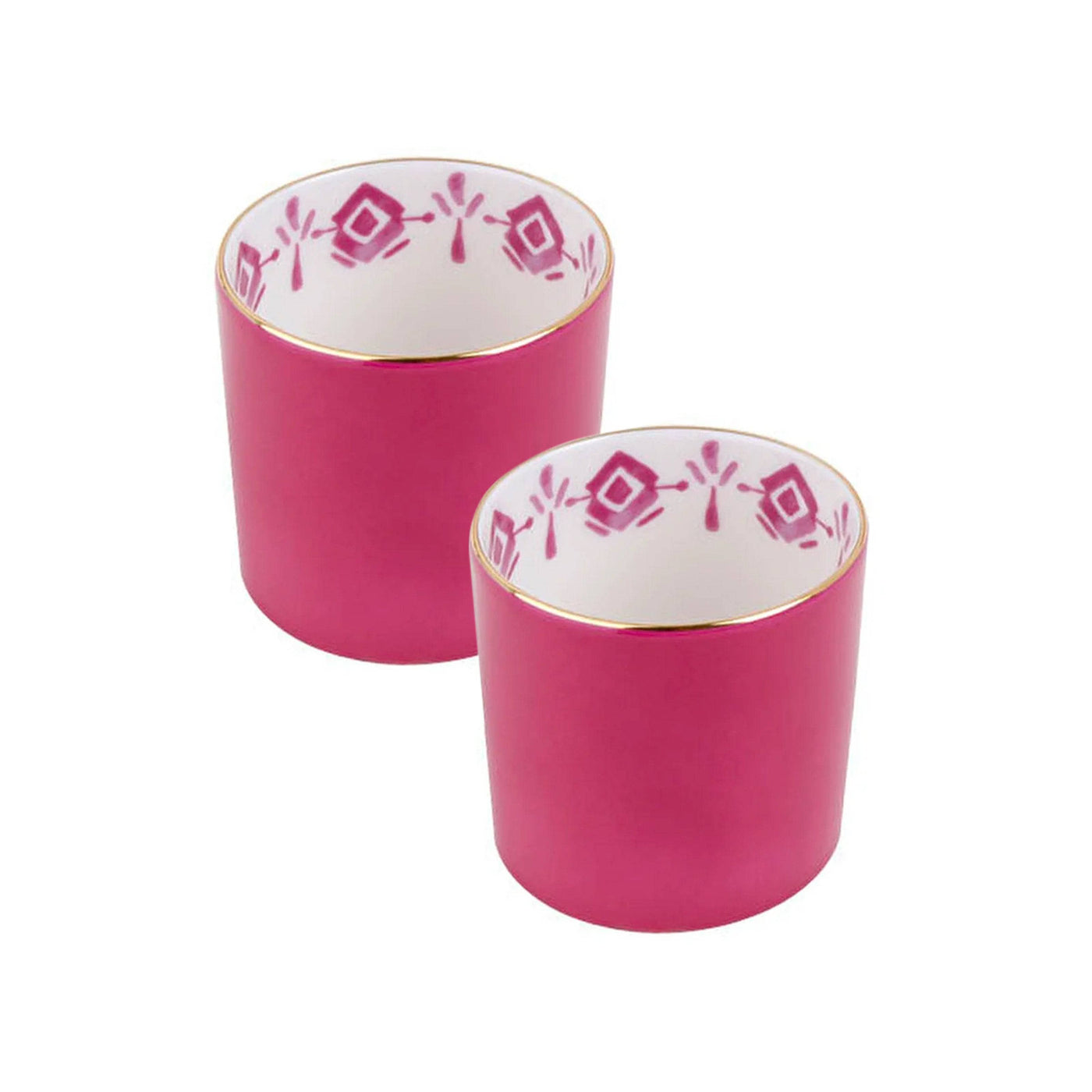 Ikat Set of 2 Cups, Pink 1