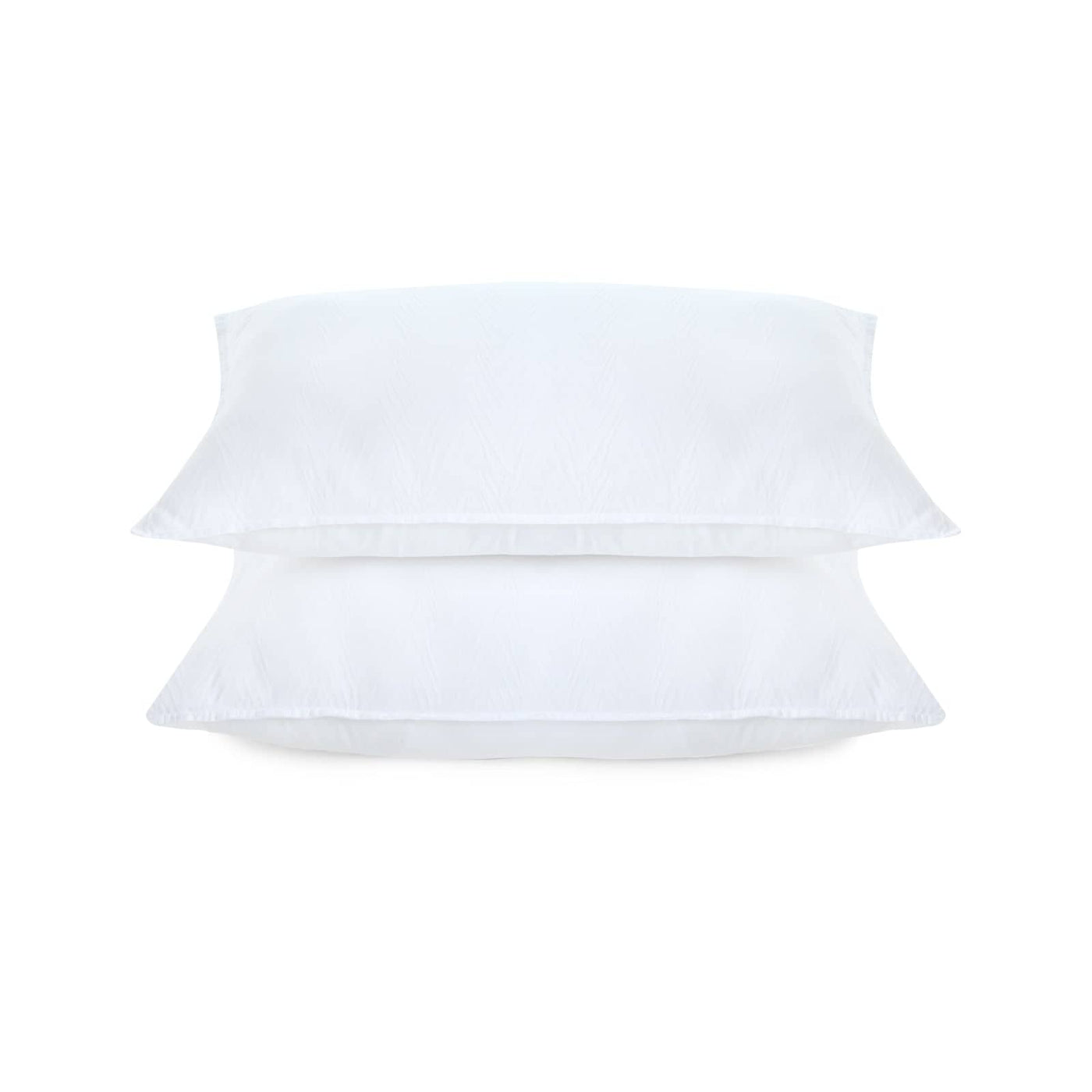 Freddie Set of 2 100% Turkish Cotton Jacquard 300 TC Pillowcases, White 1