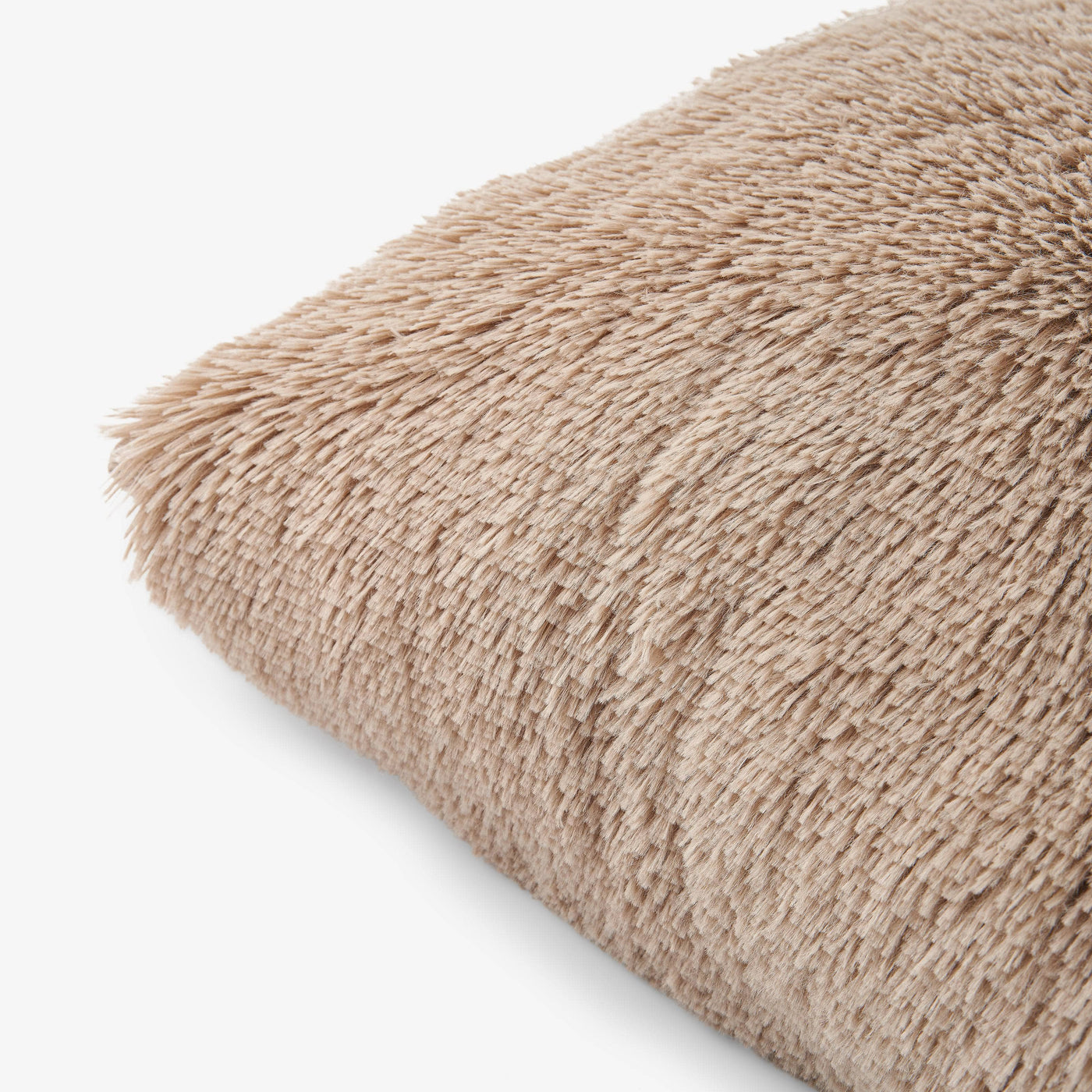 Cuddo Faux Fur Cushion Cover, Beige, 45x45 cm Cushion Covers sazy.com
