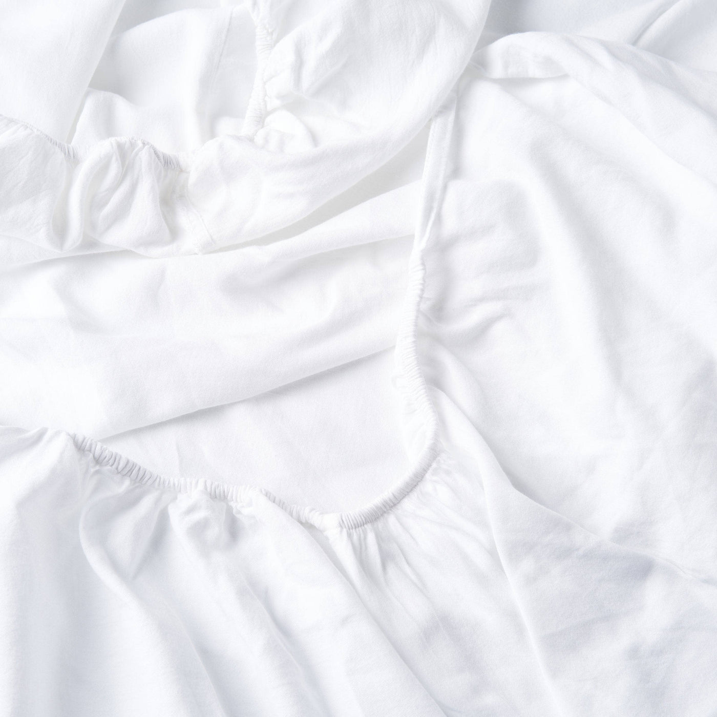 Freddie 100% Turkish Cotton 300 TC Fitted Sheet, White, Double Size Bed Sheets sazy.com