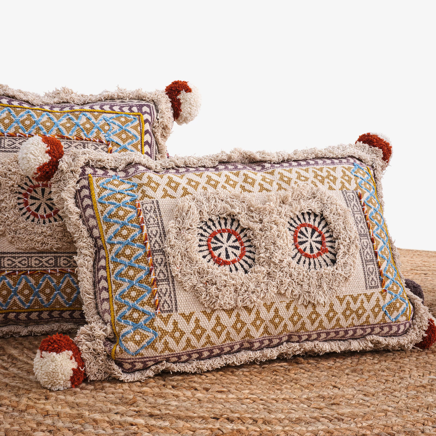 Salwen Rectangular Cushion, Ivory - Multicoloured,40x60 cm 4