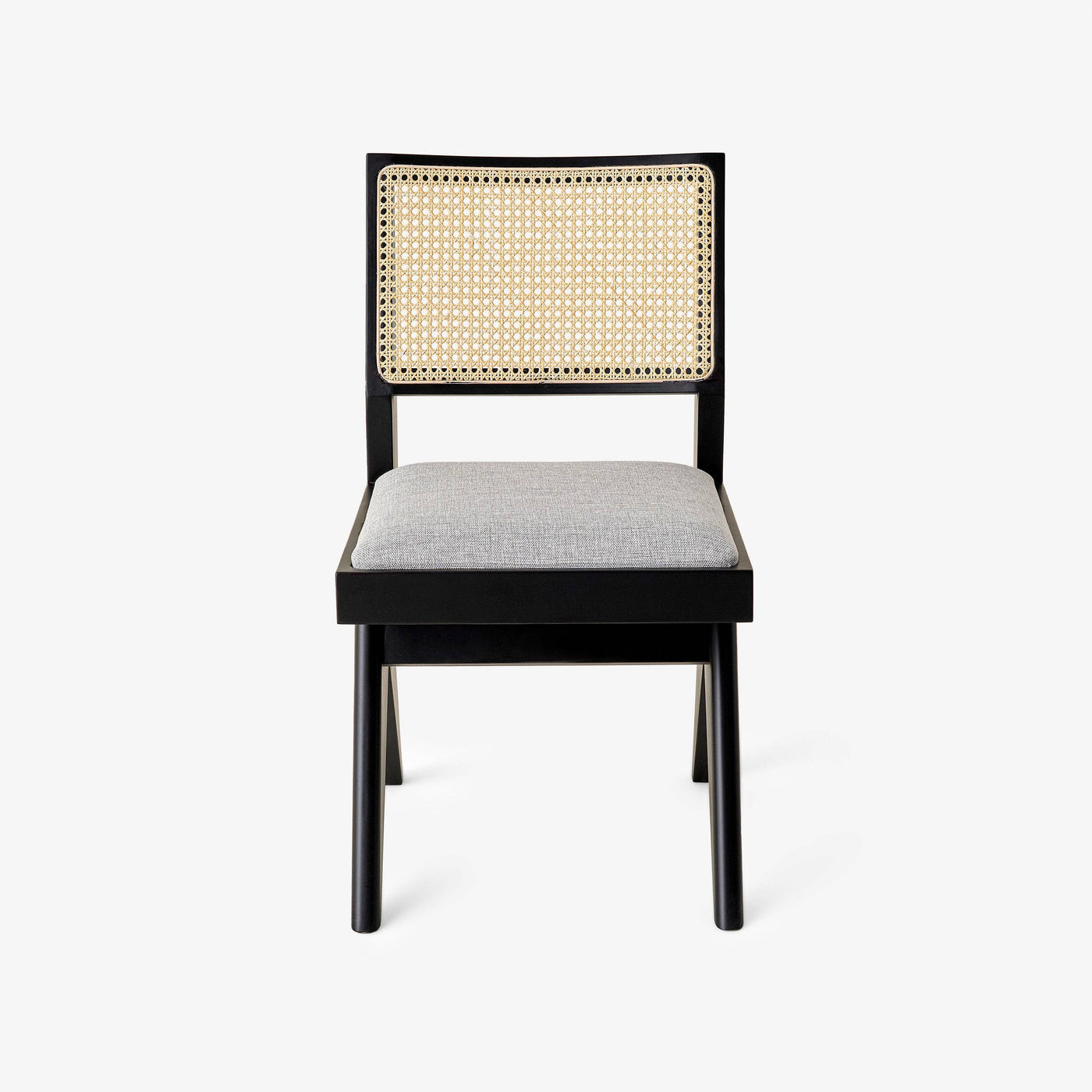 Lucca Rattan Accent Chair, Black - Light Grey 1