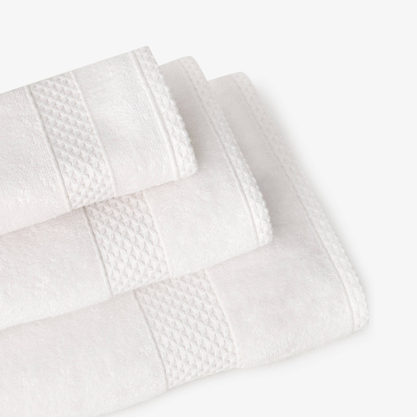 Aqua Fibro Set of 4 Extra Soft 100% Turkish Cotton Face Cloth, Off-White, 33x33 cm 4
