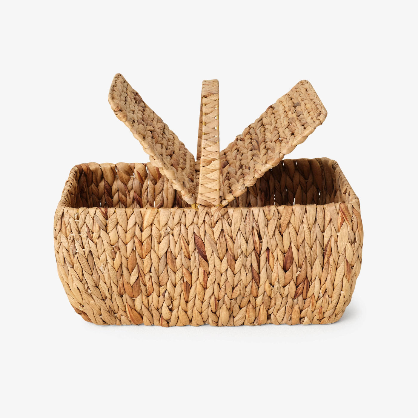Amy Water Hyacinth Picnic Basket, Natural Baskets sazy.com