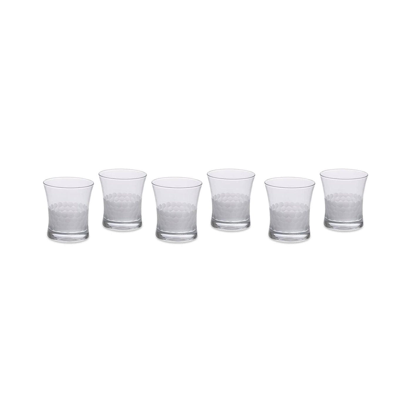 Bermondsey Set of 6 Glass Tumblers, White, 240 ml 1