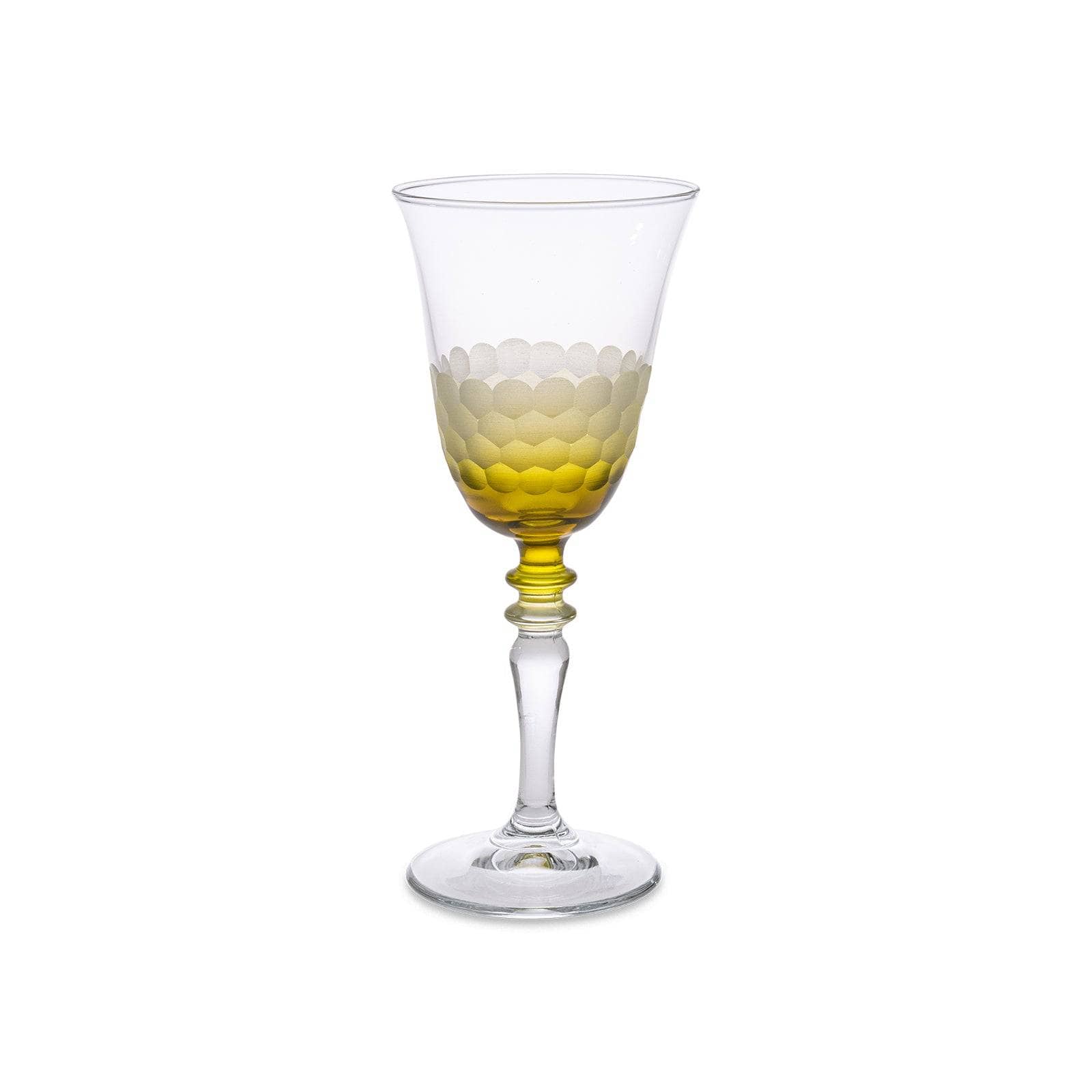 Bermondsey Set of 6 Wine Glasses, Mustard, 270 ml Glasses & Tumblers sazy.com