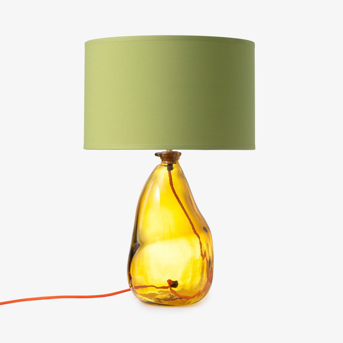 Orion Glass Bubble Table Lamp, Amber, 42 cm Table & Bedside Lamps sazy.com