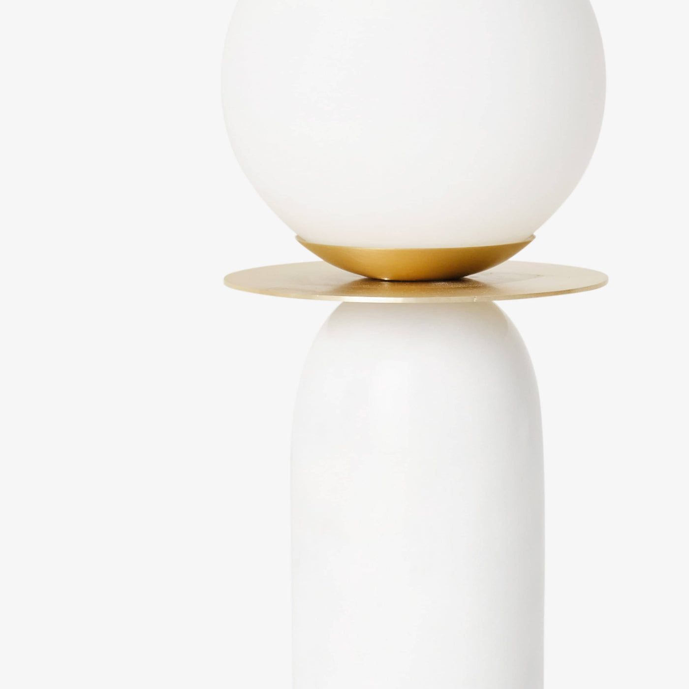 Ola Table Lamp, Brass - Off-White Table & Bedside Lamps sazy.com
