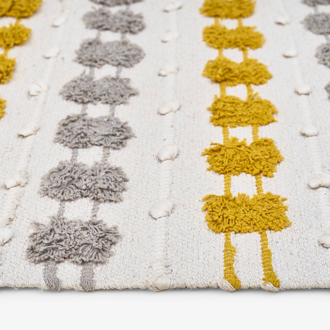  Pinchas Hand Woven Tufted Rug, Grey - Mustard, 160x230 cm 2