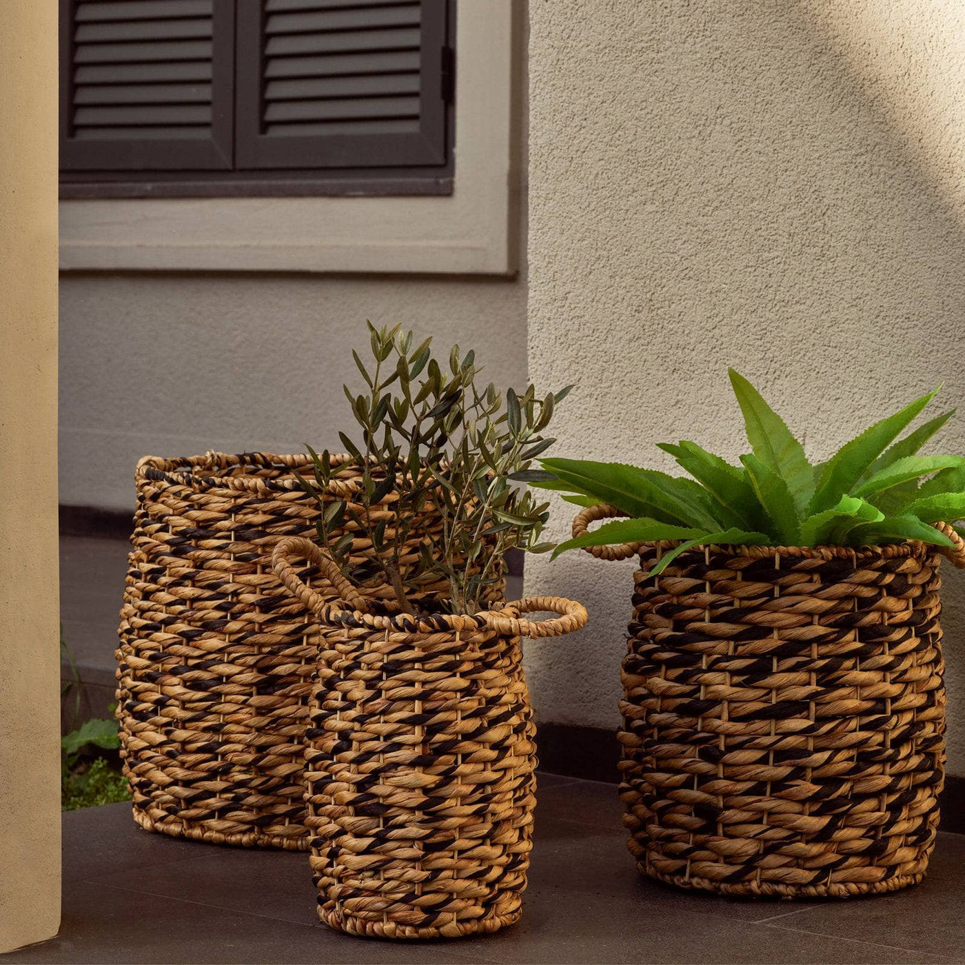 James Natural Water Hyacinth Basket, M 3