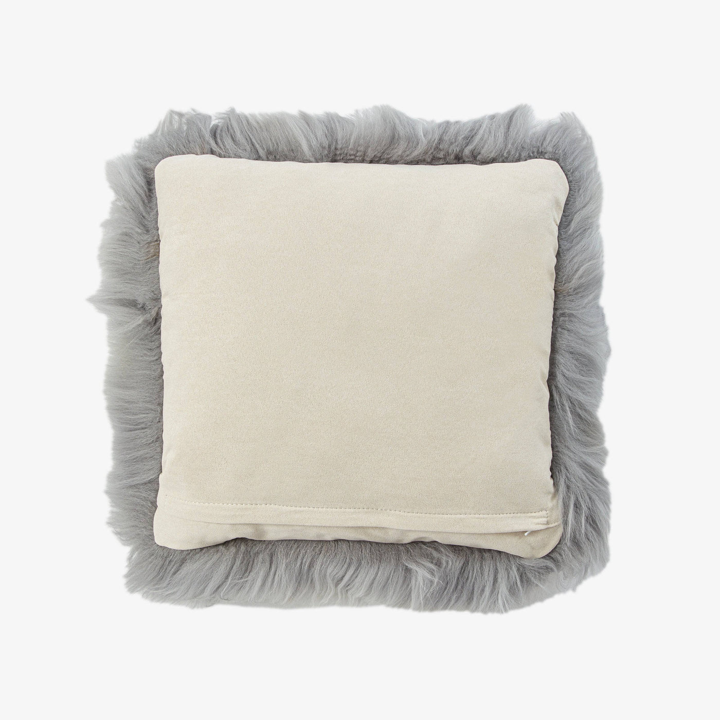 Follois Sheepskin Cushion, Grey, 40x40 cm Cushions sazy.com