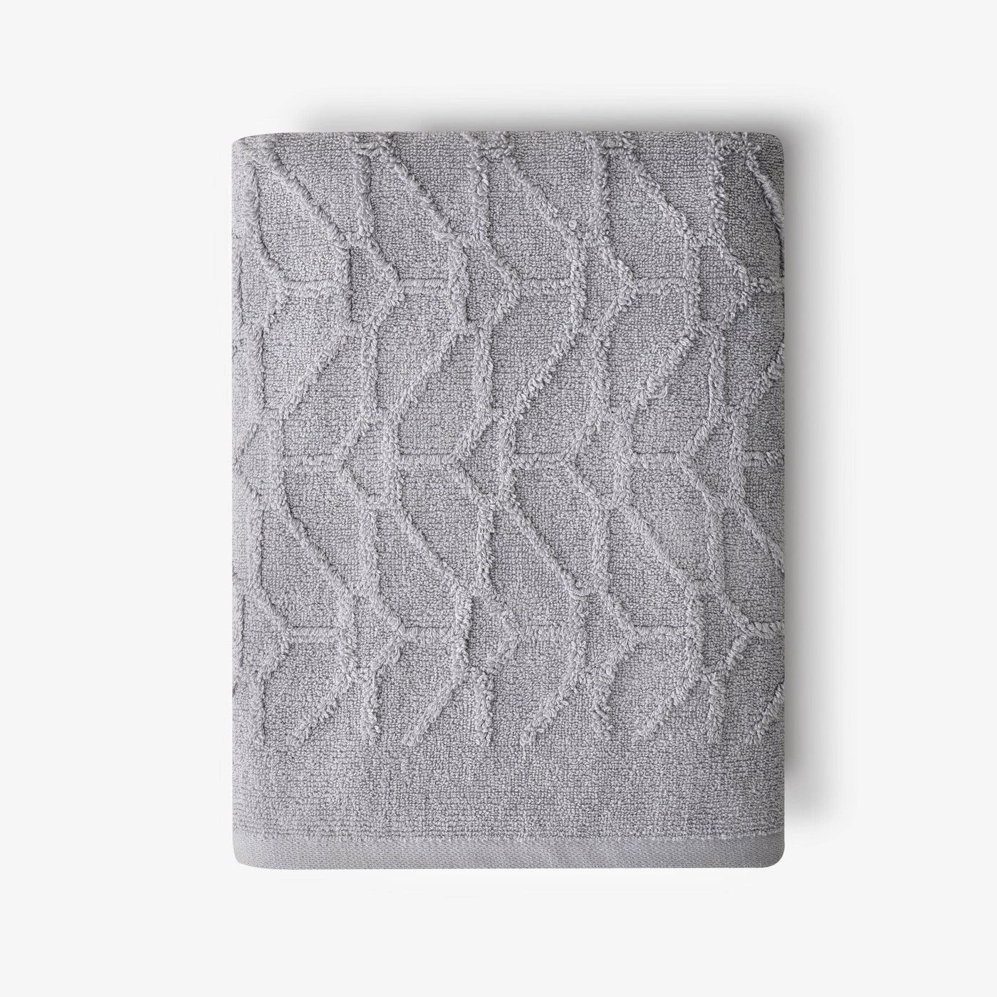 Harry Jacquard 100% Turkish Cotton Bath Towel, Grey 1