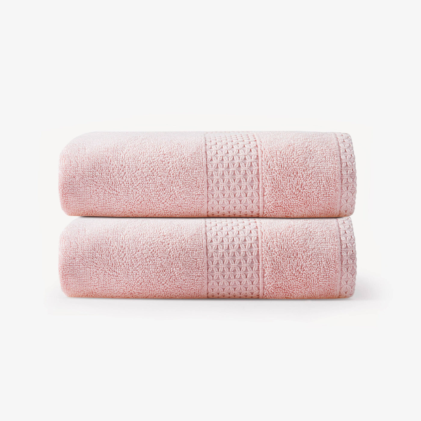 Aqua Fibro Set of 2 Extra Soft 100% Turkish Cotton Hand Towels, Pink Hand Towels sazy.com