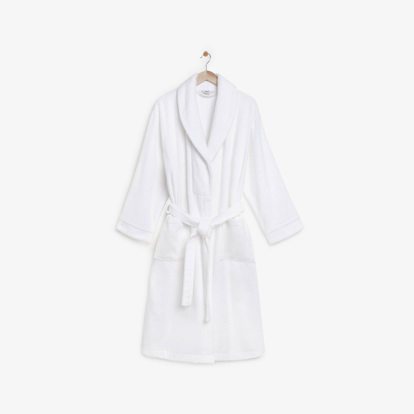Rupert Aqua Fibro Extra Soft 100% Turkish Cotton Men's Dressing Gown, White, M Dressing Gowns sazy.com