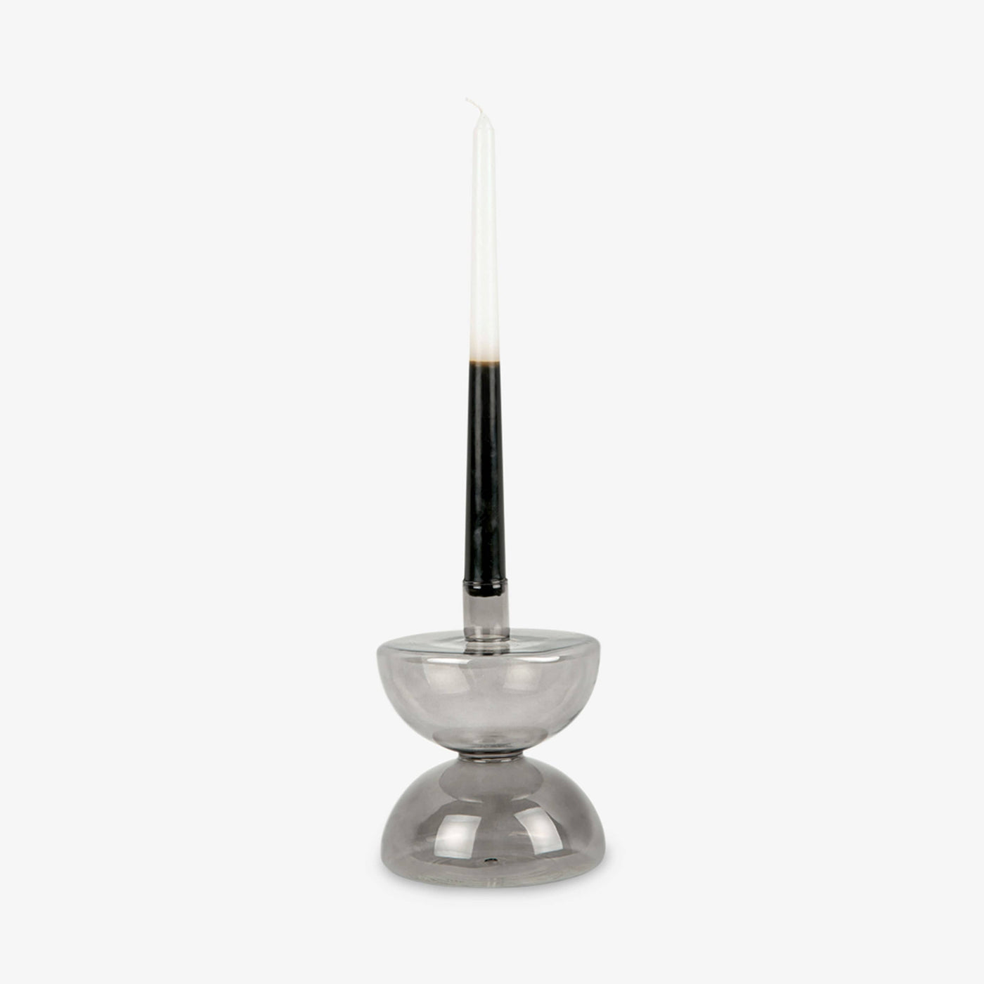 Duplik Candle Holder, Glass, Black Candle Holders sazy.com