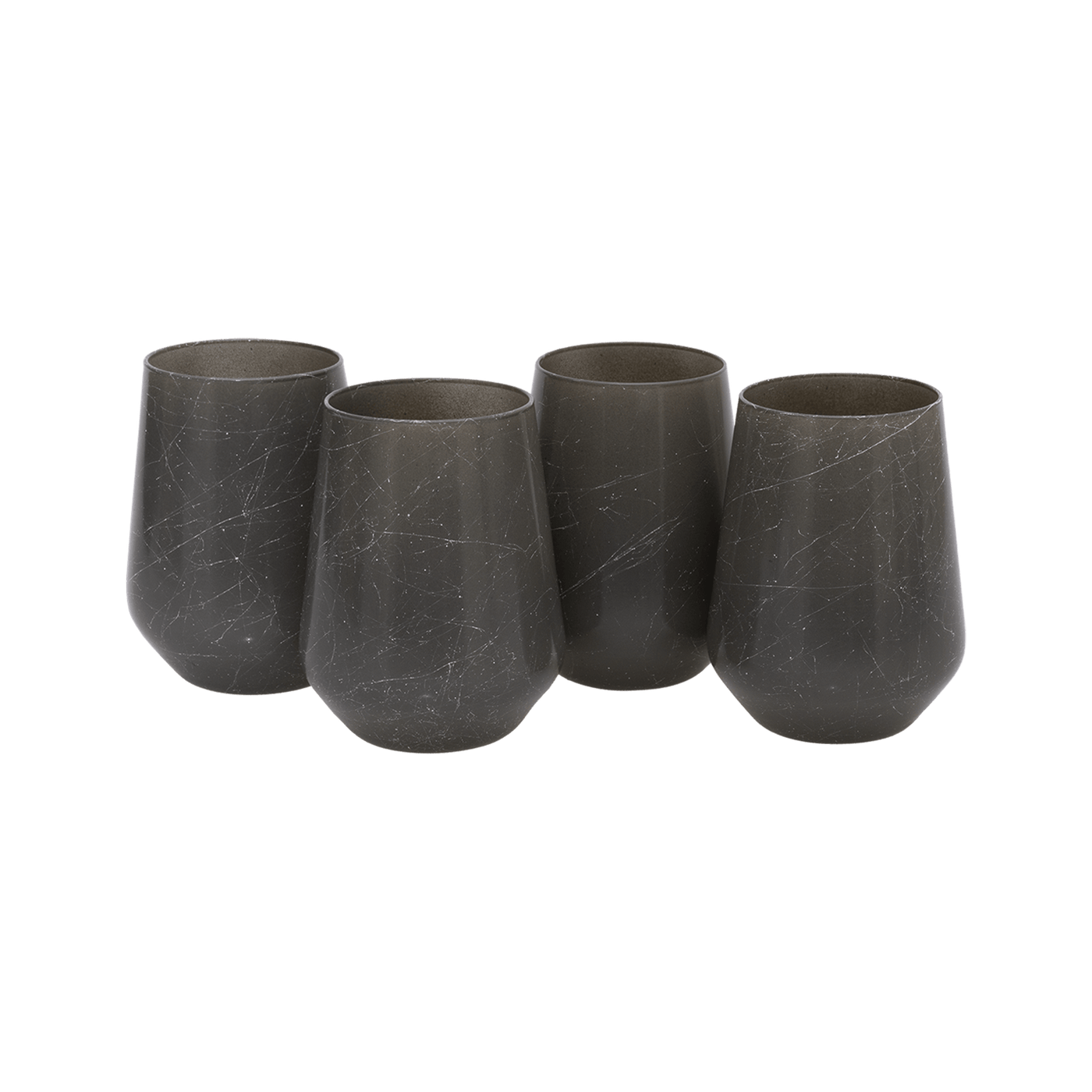 Marble Arch Set of 4 Glass Tumblers, Grey, 425 ml 2