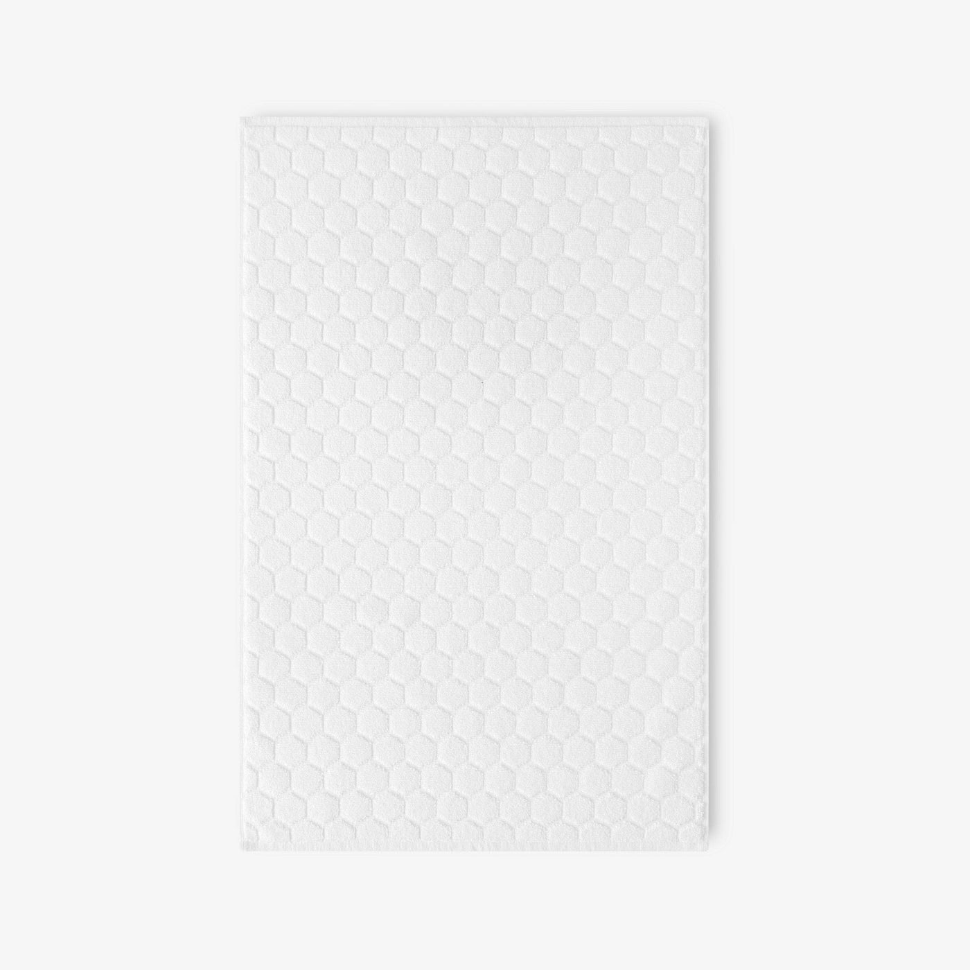 Gary Textured 100% Turkish Cotton Bath Mat, White, 50x80 cm 1