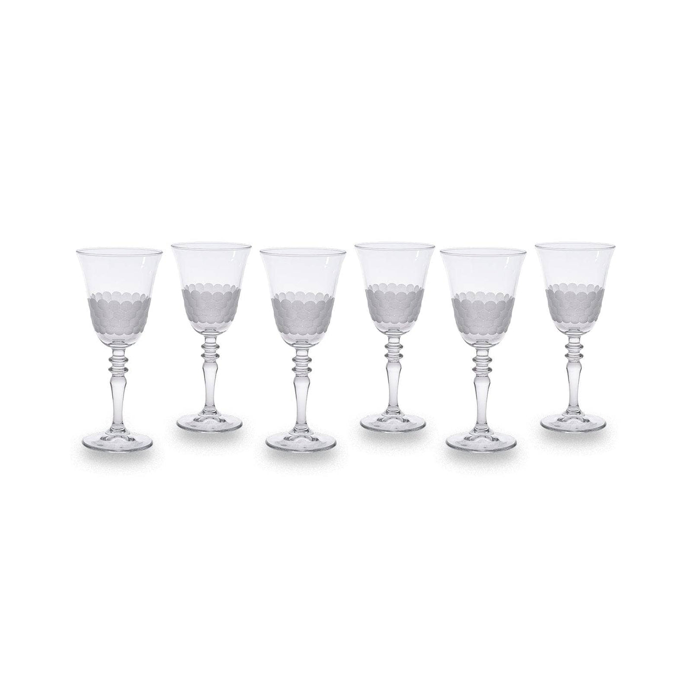 Bermondsey Set of 6 Wine Glasses, White, 270 ml Glasses & Tumblers sazy.com