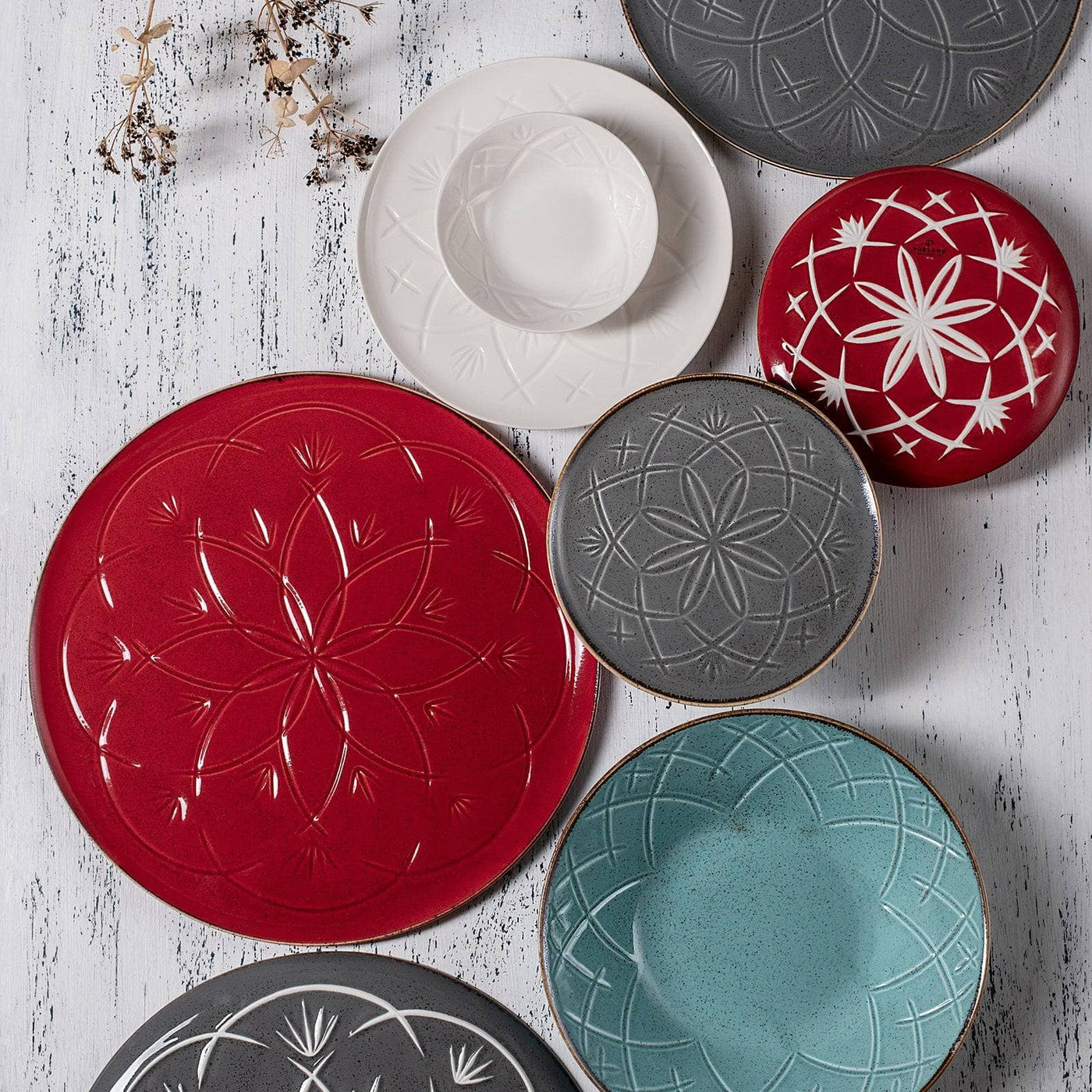 Christina Set of 6 Deep Plates, Creme, 20 cm 6