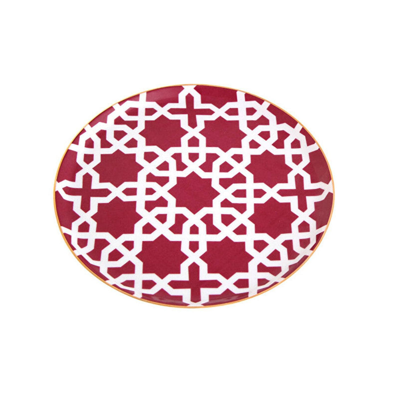Morocco Set of 6 Side Plates, Fuchsia, 20 cm 2