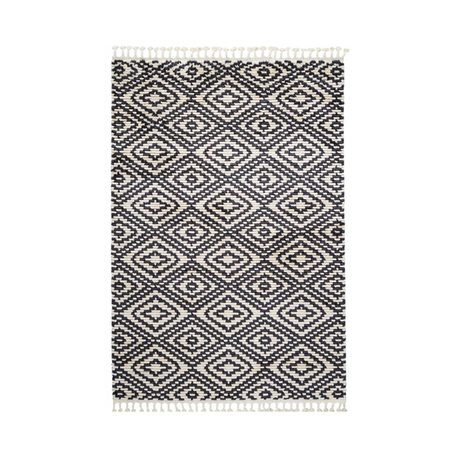 Ashberg Geometric Area Rug, Beige - Anthracite Grey, 160x230 cm Modern Rugs sazy.com